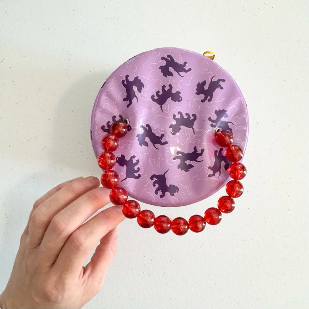 Rare 90’s Disney Purple 101 Dalmatians Mini bag with beaded handle